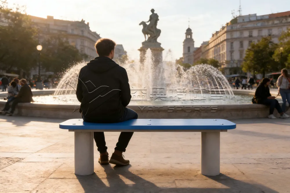 Commercial Outdoor Fitness Rest Bench – Durable Steel Seating for Parks