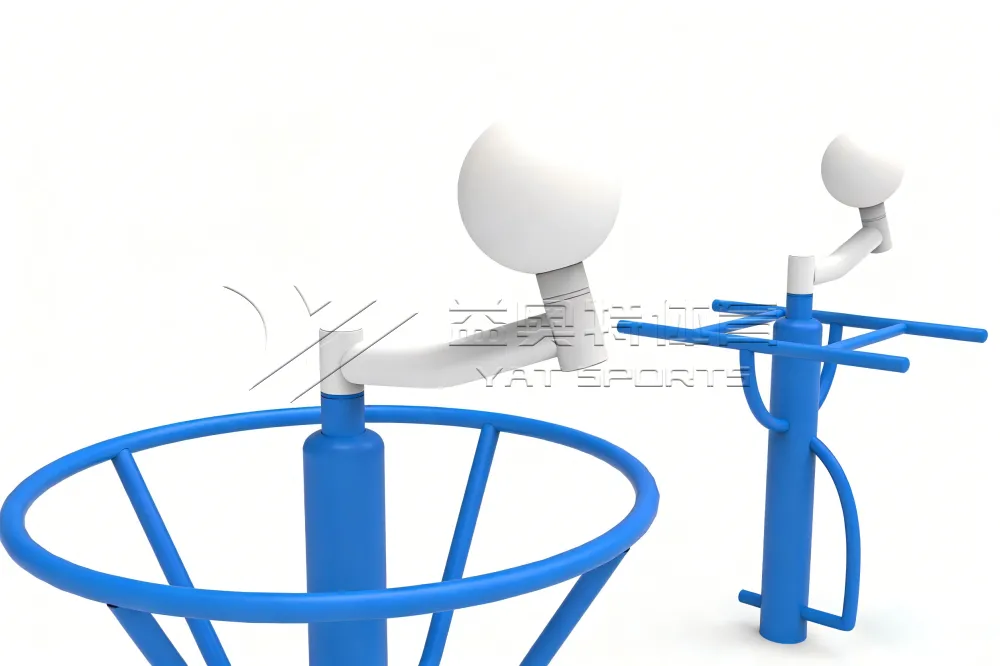 Double Roller Massage Fitness Equipment for Community Parks