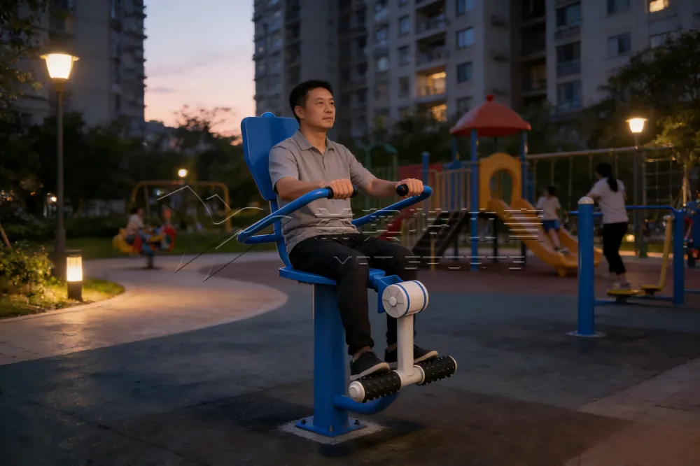 Weather-Resistant Knee Trainer for Outdoor Community Gyms