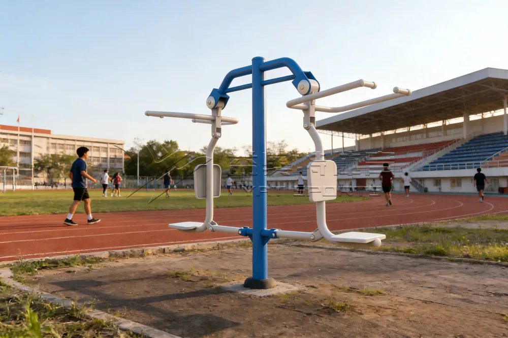 Weather-Resistant Upper Body Workout Station for Outdoor Gyms